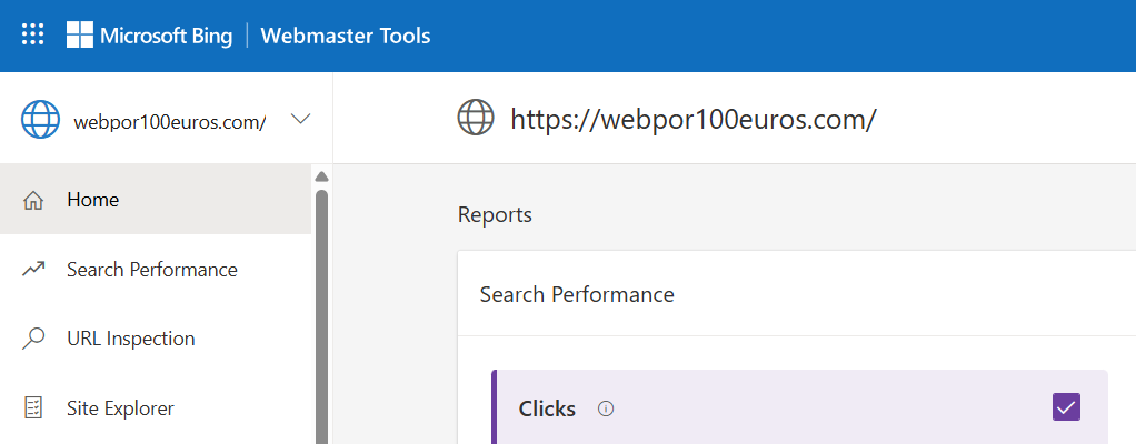 añadir dominio a Bing Webmaster Tools