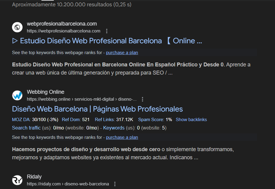 posicionar dominio en resultados